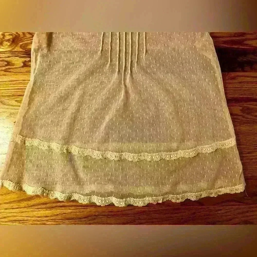 KIMCHI BLUE Overlay Top - Sz S - Sheer Mesh Blouse - Vintage / Made in USA - Picture 6 of 11